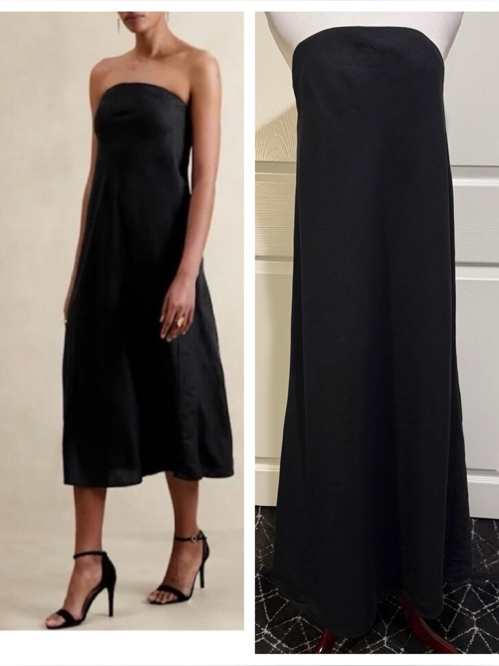 Banana Republic Linen Blend Tube midi Dress